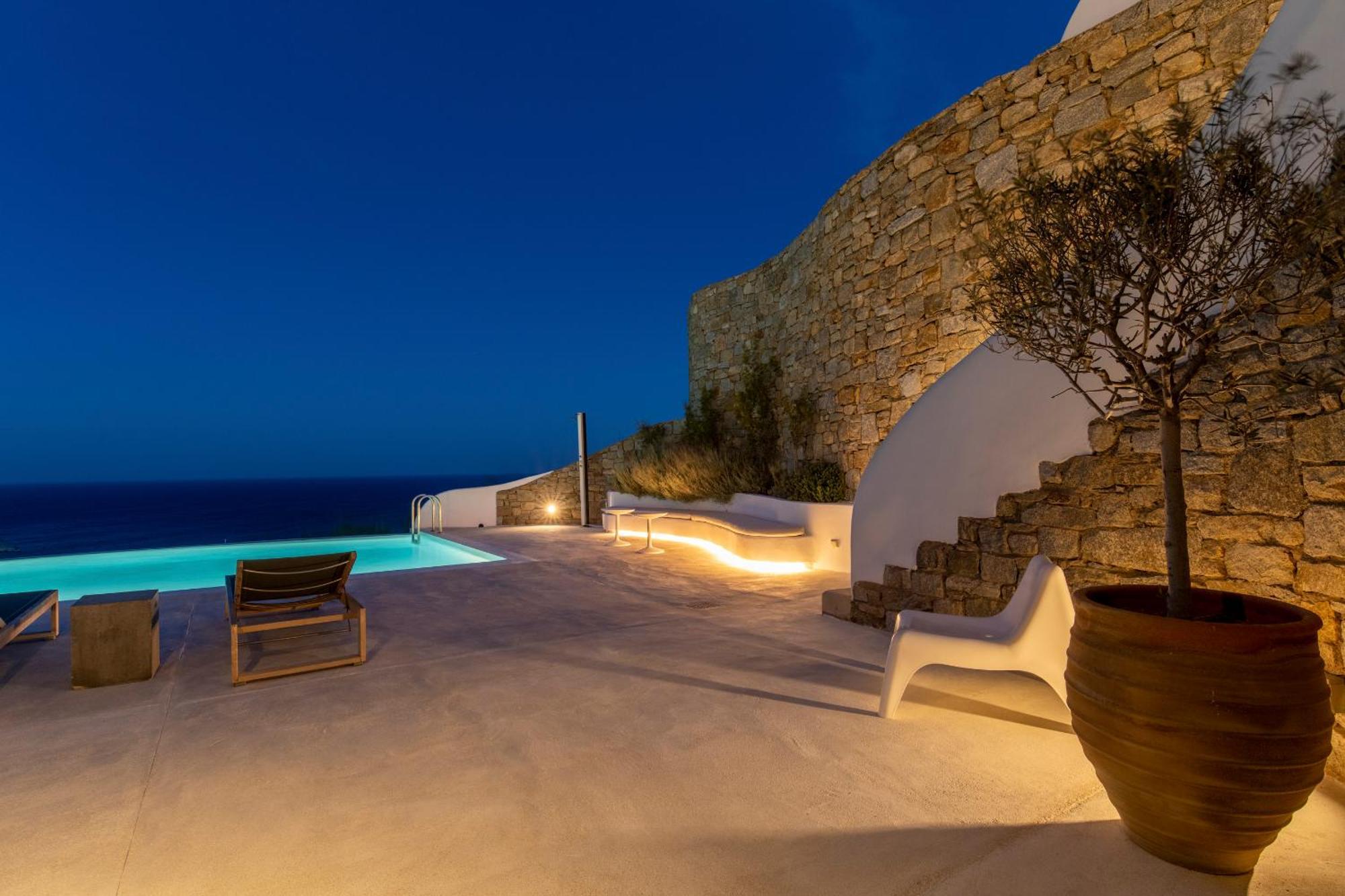 Villa Luxury With Stunning Views Above Kalo Livadi Mykonos Town